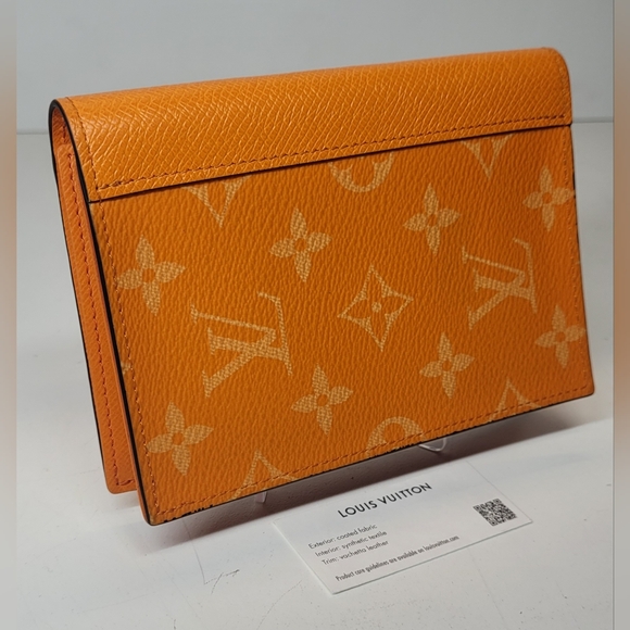 Louis Vuitton Handbags - Louis Vuitton Taigarama Orange Leather Passport Cover